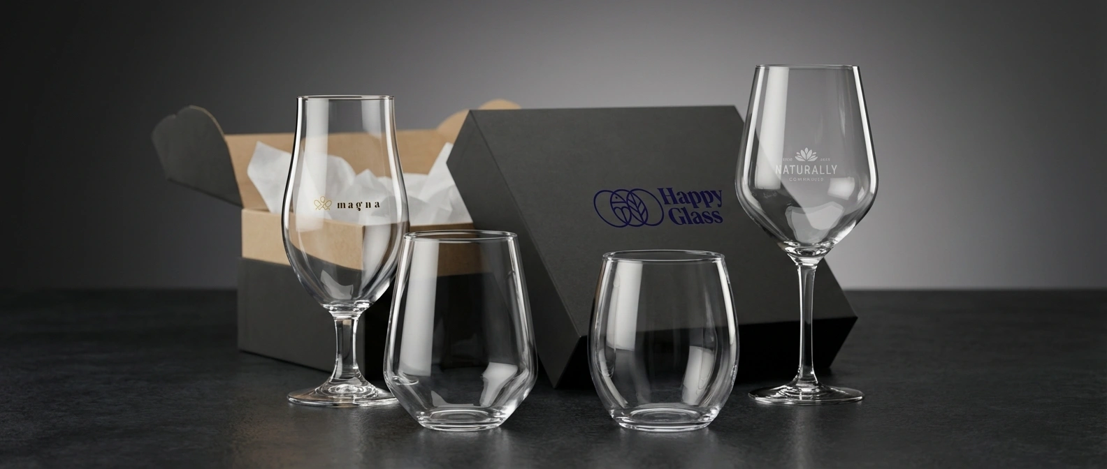 HappyGlass Werbeartikel mit Logo