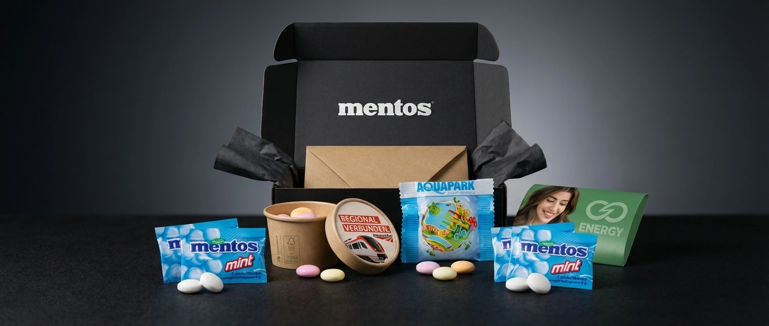 Mentos Werbeartikel mit Logo