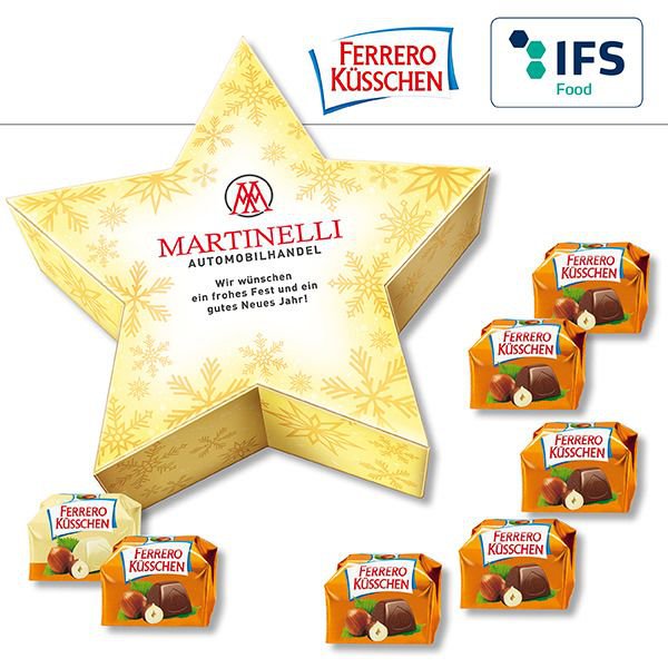 Ferrero Geschenkbox Stern mit Ferrero Küsschen