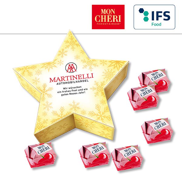 Ferrero Geschenkbox Stern mit Mon Chéri