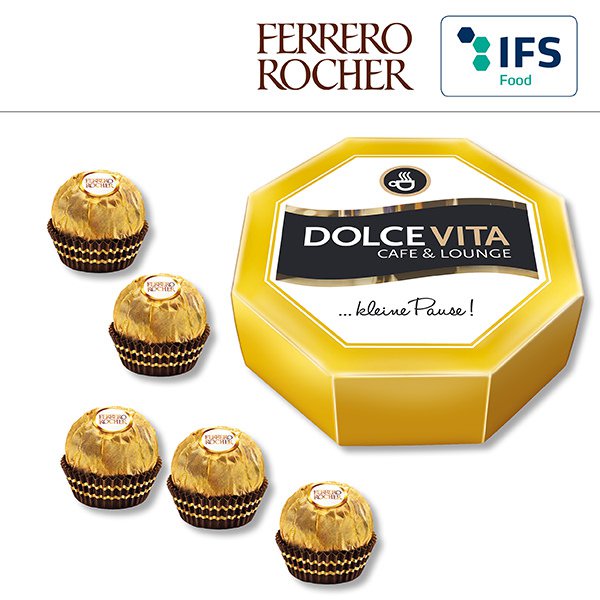 8-Eck-Geschenkbox mit Ferrero Rocher