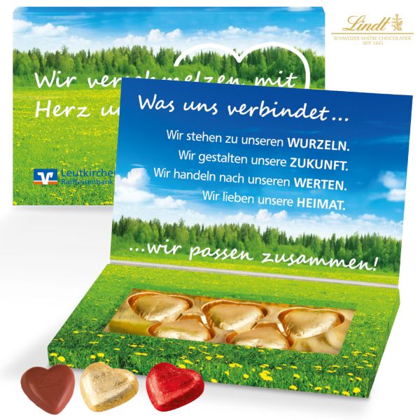 Schokoherzen in Präsentbox