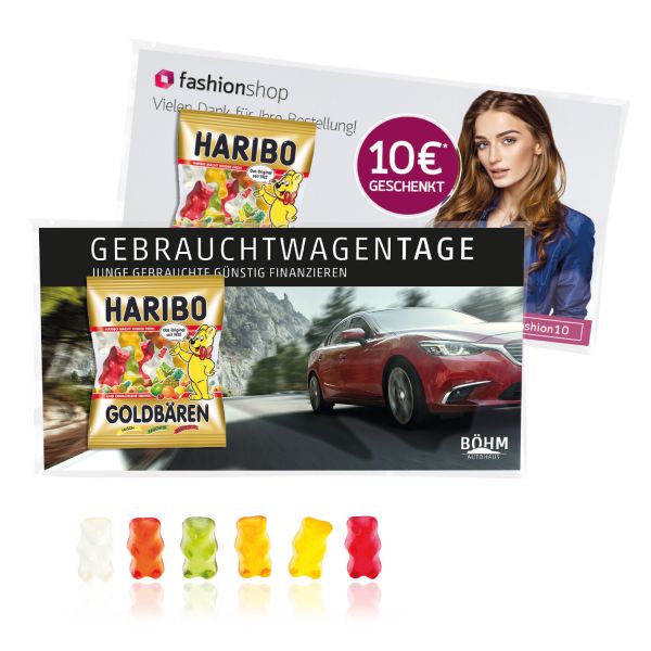 Fruchtgummi Werbekarte HARIBO Gummibärchen