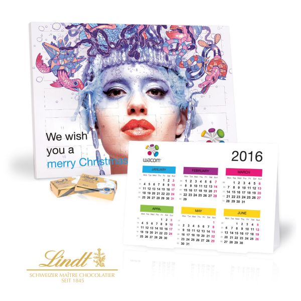 „2 in 1“ Adventskalender mit Jahresplaner - Lindt