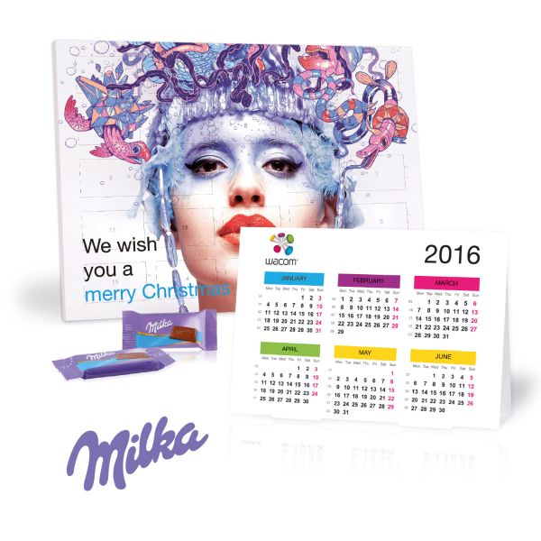 „2 in 1“ Adventskalender mit Jahresplaner - Milka