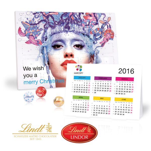 „2 in 1“ Adventskalender mit Jahresplaner - Lindt
