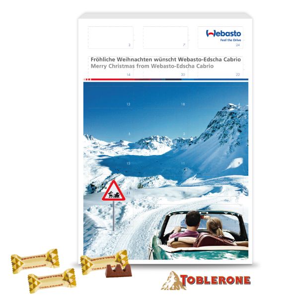 Adventskalender mit Toblerone (Wandkalender) - Variante 1