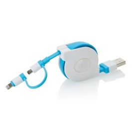 MFi lizensiertes aufrollbares 2-in-1 Kabel