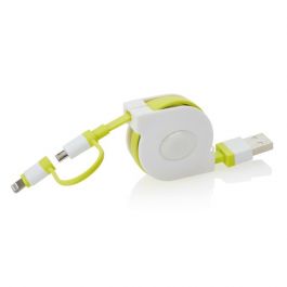 MFi lizensiertes aufrollbares 2-in-1 Kabel