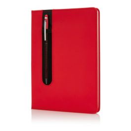 Basic Hardcover PU A5 Notizbuch mit Stylus-Stift