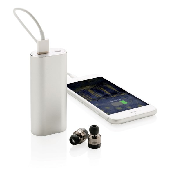 Wireless Kophörer mit 2.000 mAh Powerbank
