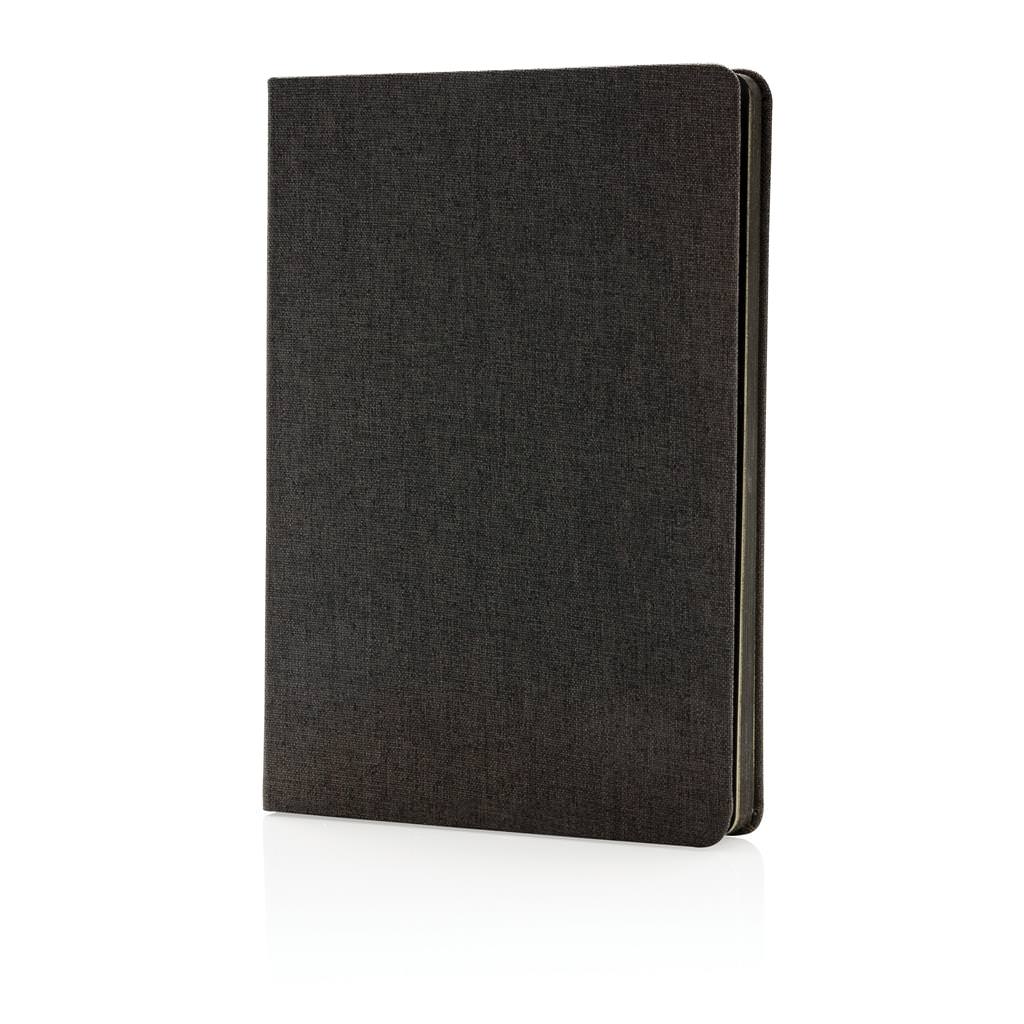 Stoff-Notizbuch mit schwarzem Seitentrenner