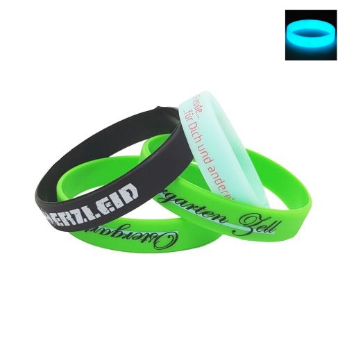 Silikonarmbänder Druck Glow in the Dark