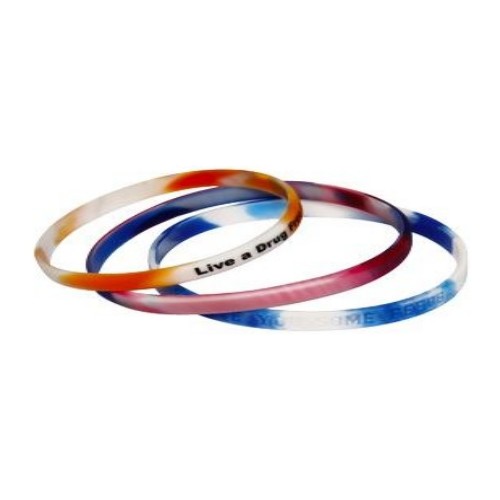 Silikonarmbänder schmal Tiefprägung Swirl