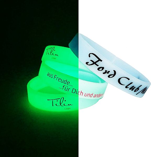 Silikonarmband fluoriszierend