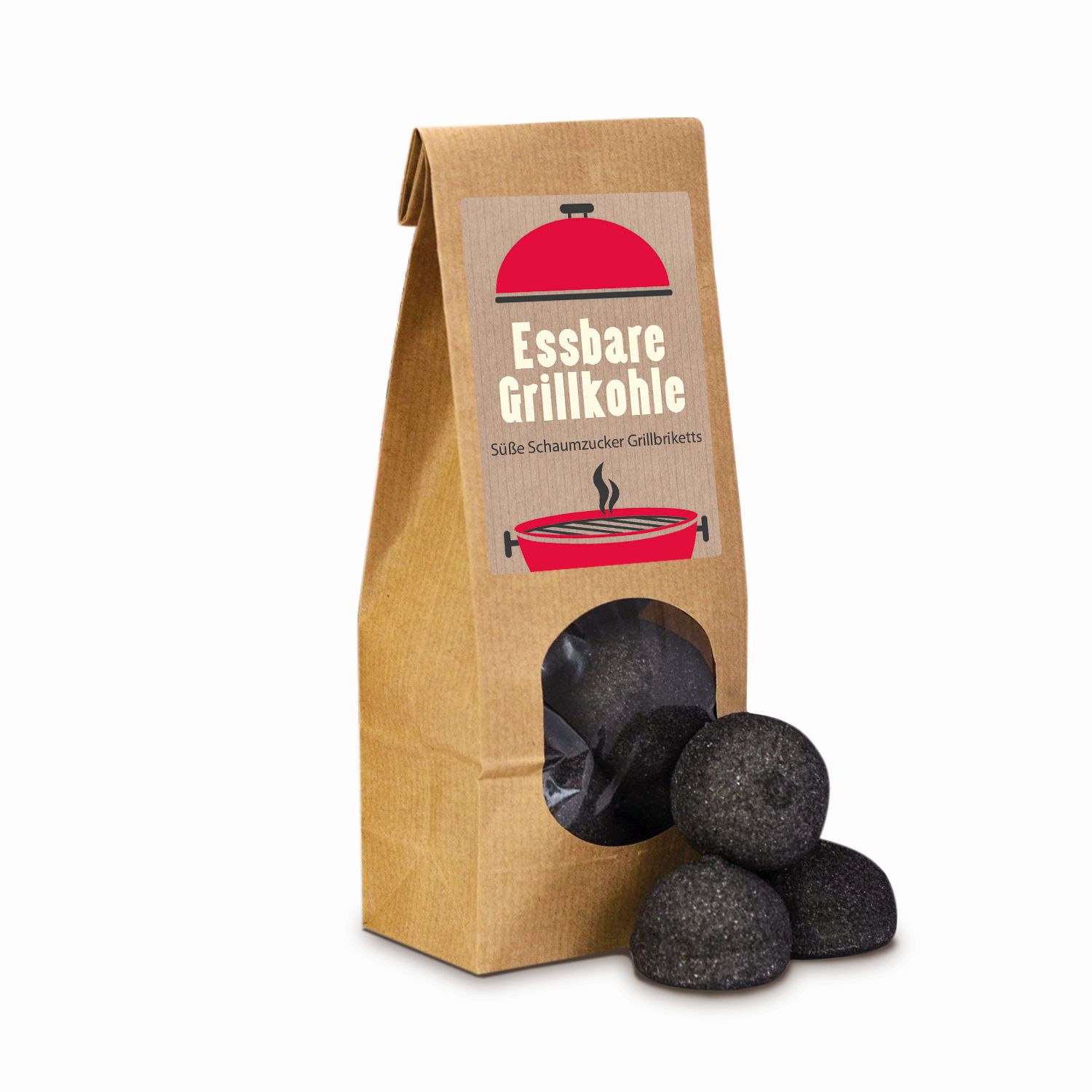 Essbare Grillkohle