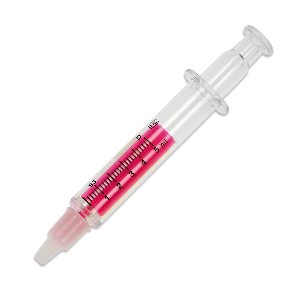 Spritzen-Textmarker - Transparent / Rosa