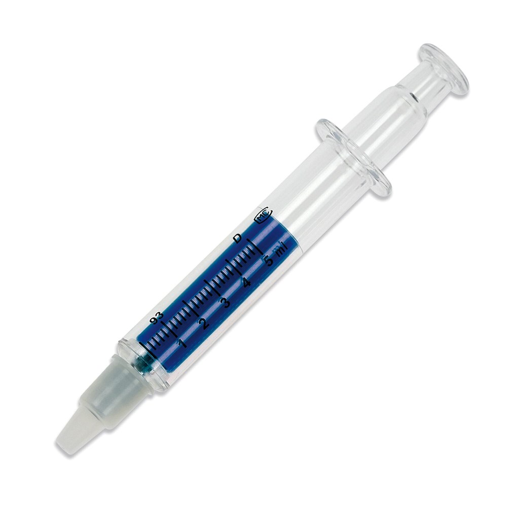 Spritzen-Textmarker - Transparent / Blau