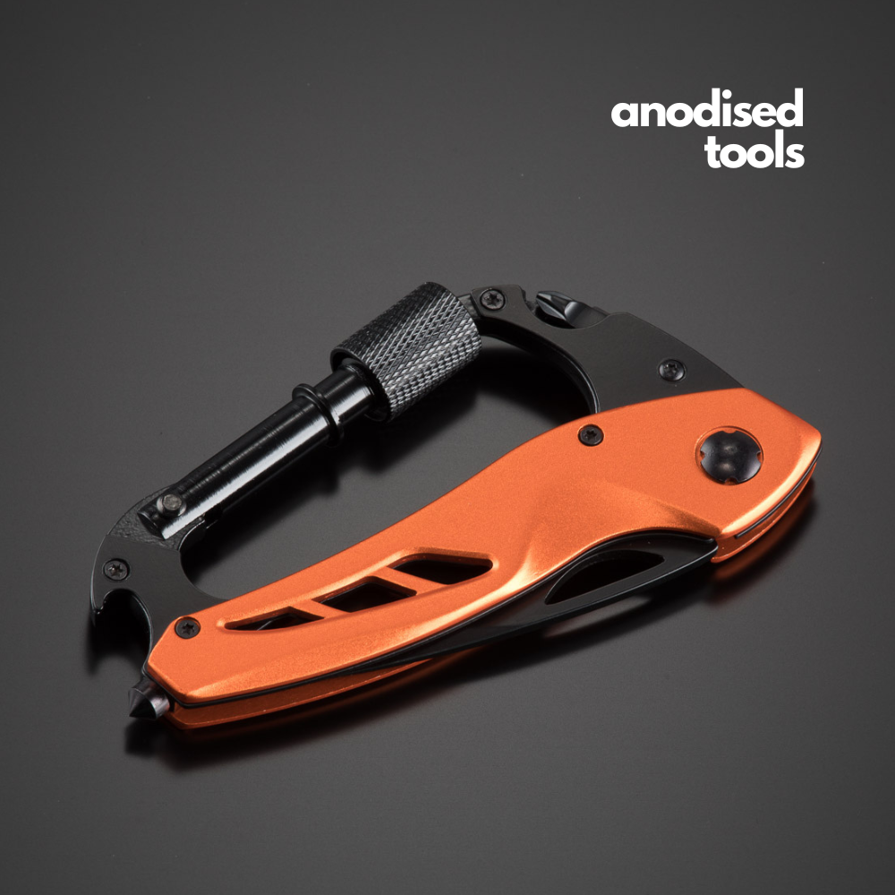Optima klappmesser mit karabiner - orange