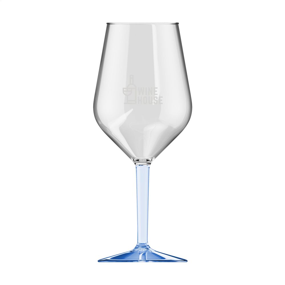 HappyGlass Lady Abigail Trans Weinglas Tritan 470 ml - transparent blau