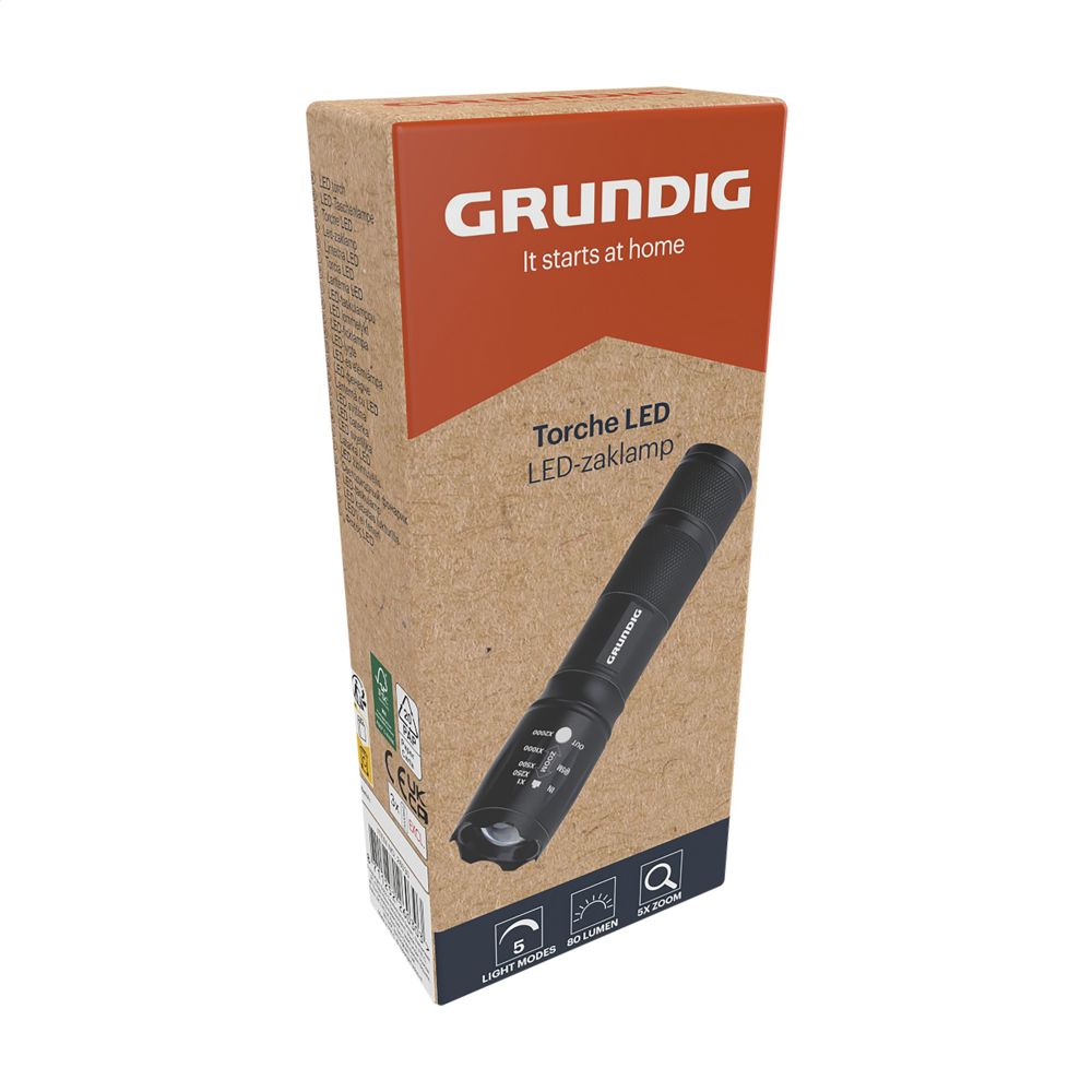 Grundig 1W LED-Torch Zoom Taschenlampe