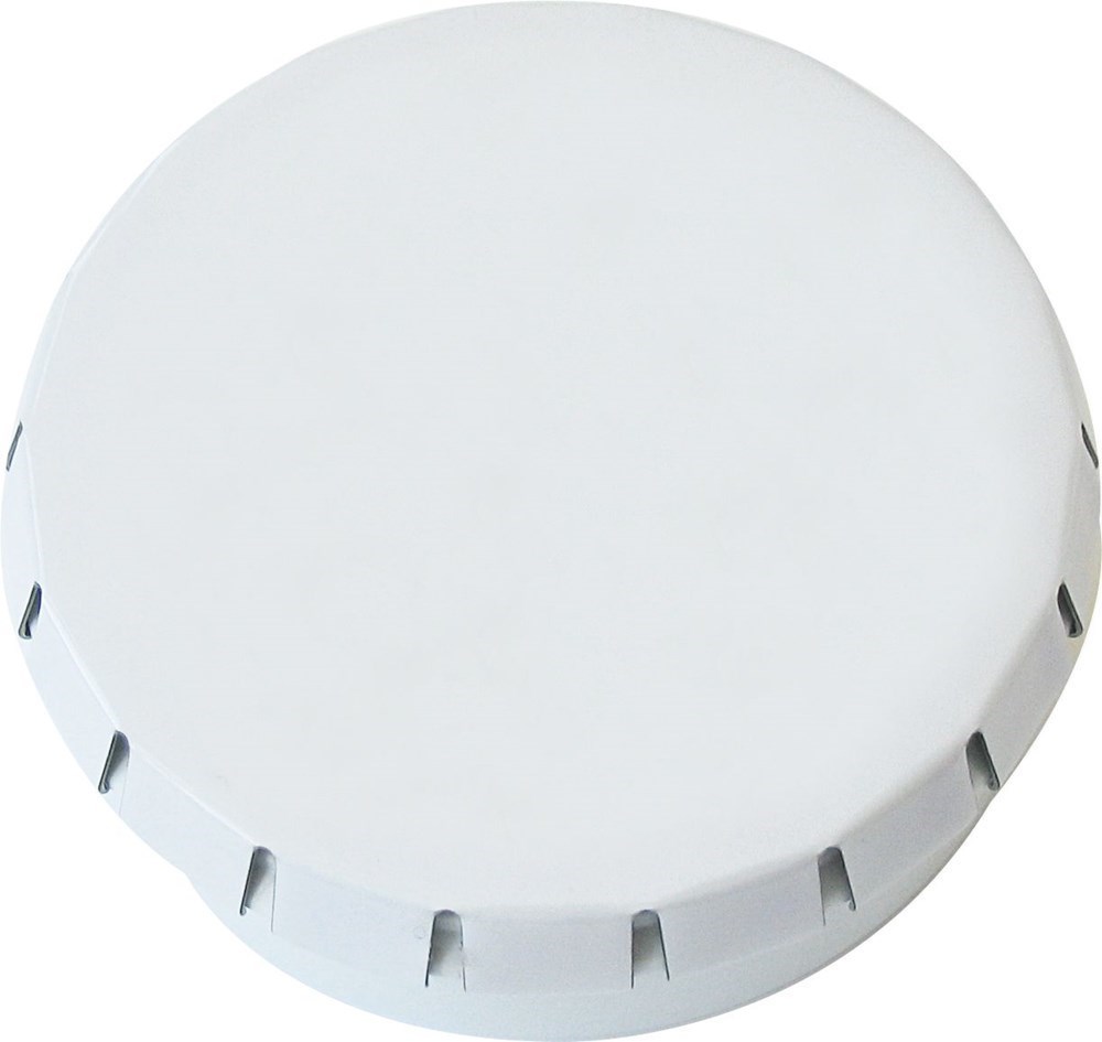 SUPER-MINI-Drück-mich-Dose weiß-glänzend mit mentos