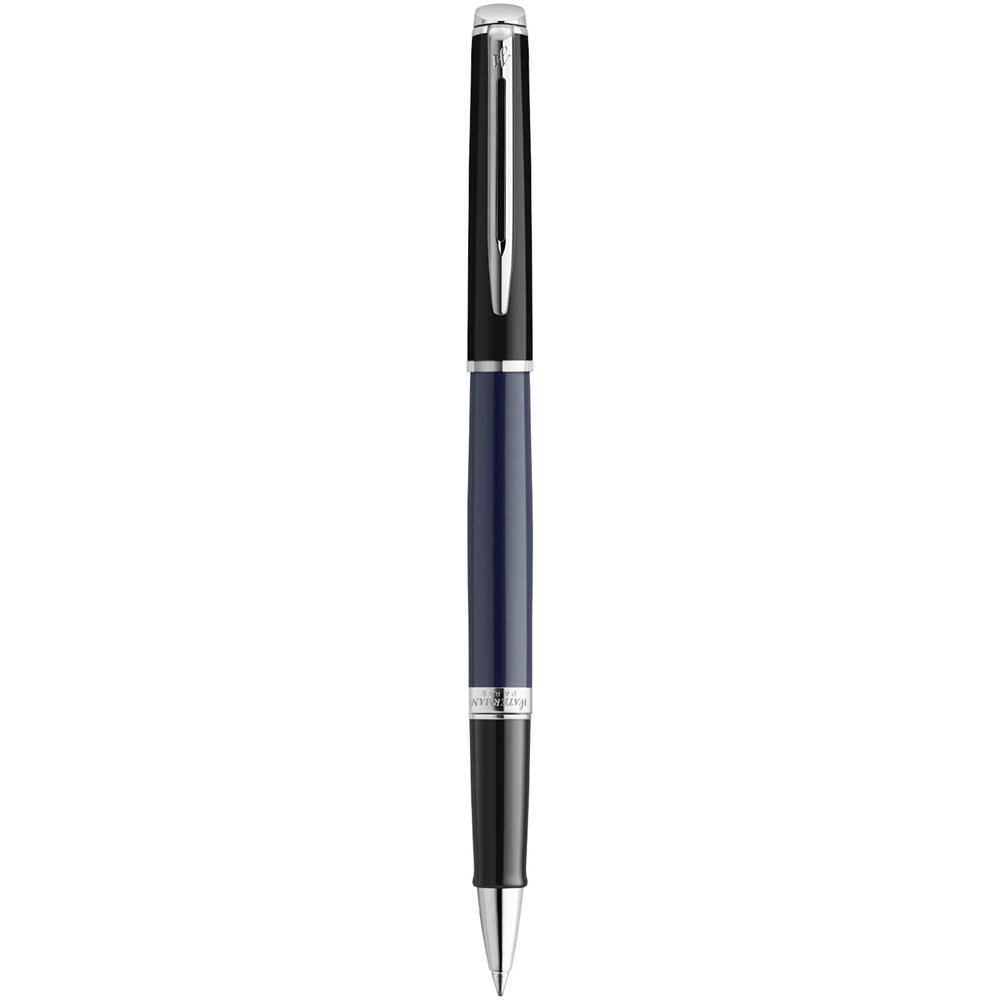 Waterman Hemisphere Color-Block Tintenroller mit Palladiumbeschichtung (schwarze Mine) - blau, schwarz