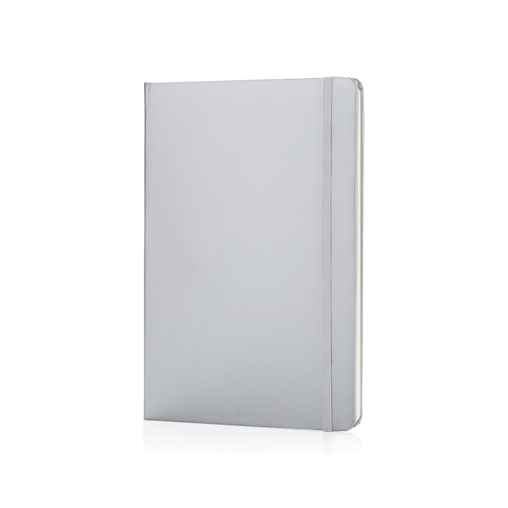 Basic Hardcover Notizbuch A5 - silber (± PMS 428)