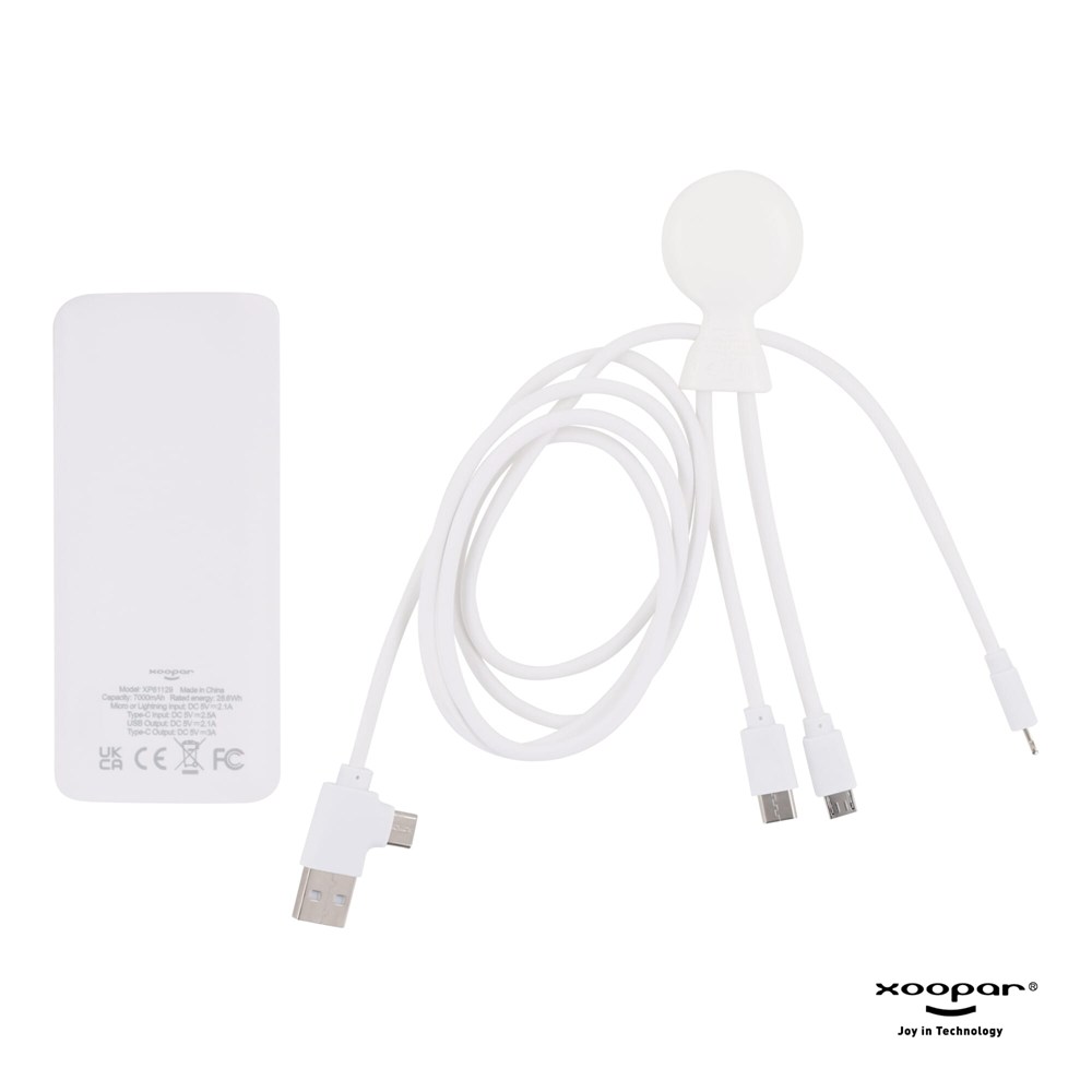 3199 | Xoopar Mr. Bio Powerbank and Cable pack 7000mAh
