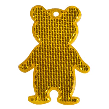Fußgängerreflektor Bär - orange