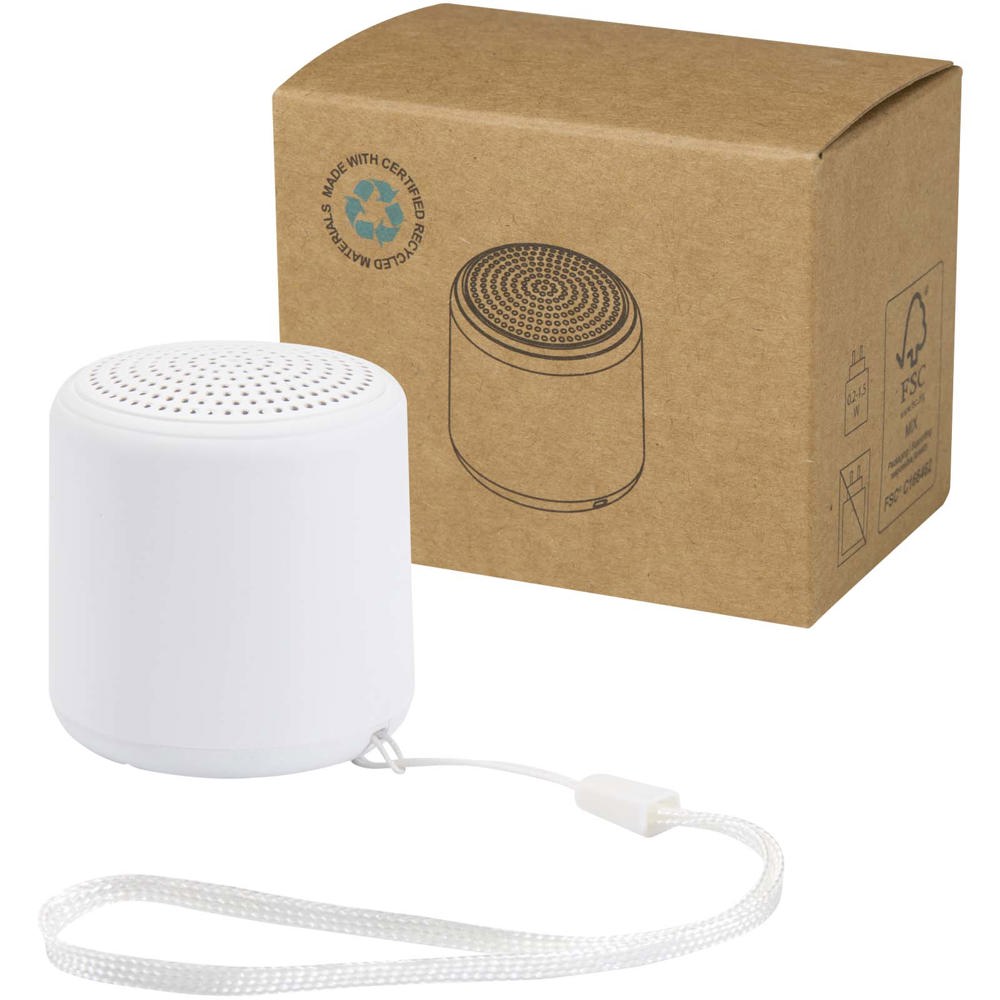Velkis 3 W Bluetooth® Lautsprecher aus recyceltem Kunststoff