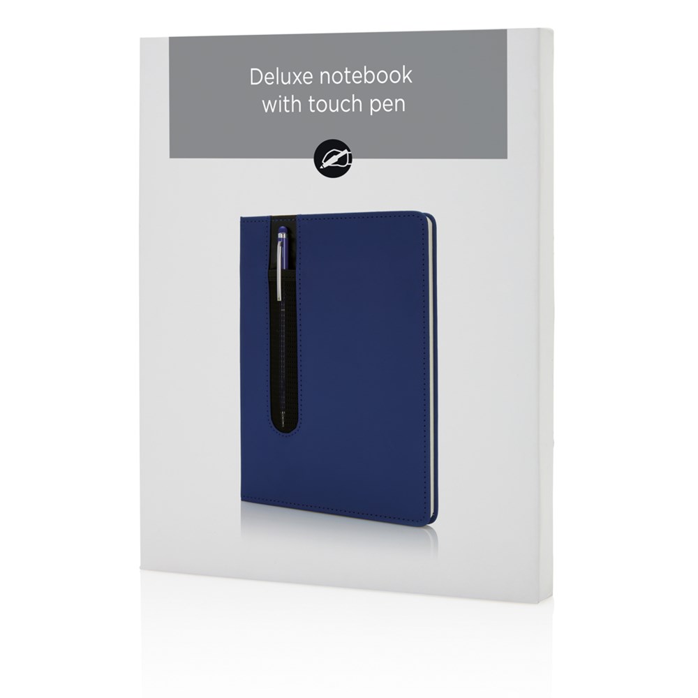 Basic Hardcover PU A5 Notizbuch mit Stylus-Stift