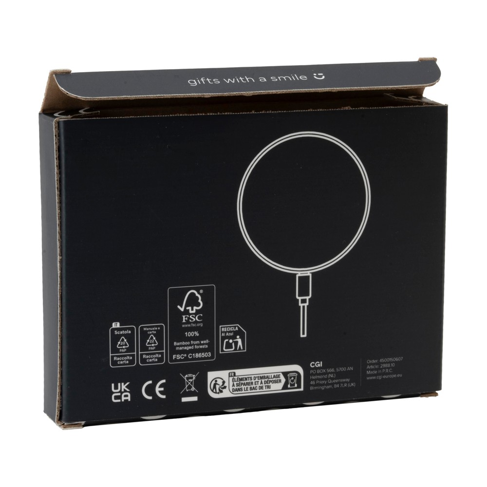 Bamboo 15W Wireless Fast Charger Schnelladegerät