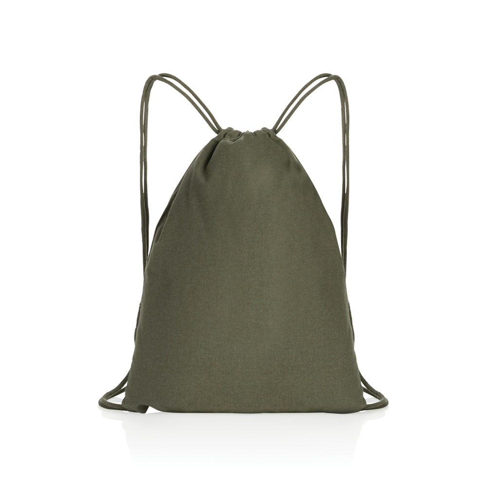 Impact AWARE™ recycelter Baumwoll-Sportbeutel 145gr - grün (± PMS Green)