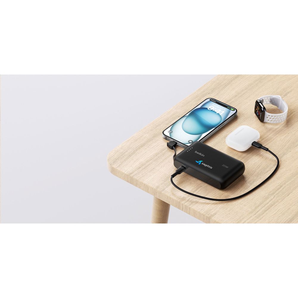 Belkin BoostCharge PowerBank 10K Integriertes Kabel