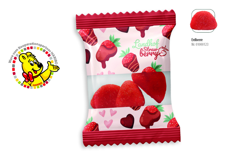 HARIBO Primavera Erdbeeren Werbetüte