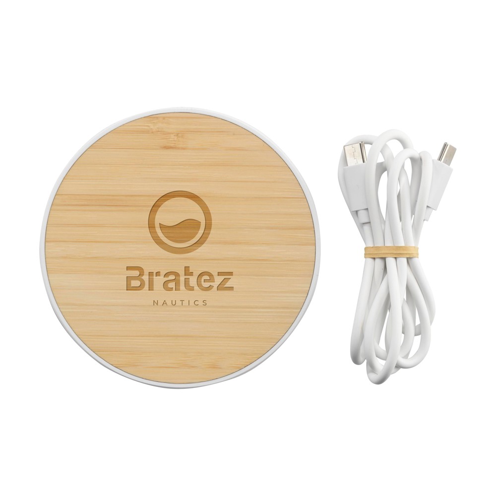 Bamboo 15W Wireless Fast Charger Schnelladegerät