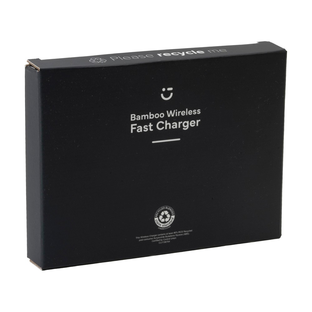 Bamboo 15W Wireless Fast Charger Schnelladegerät
