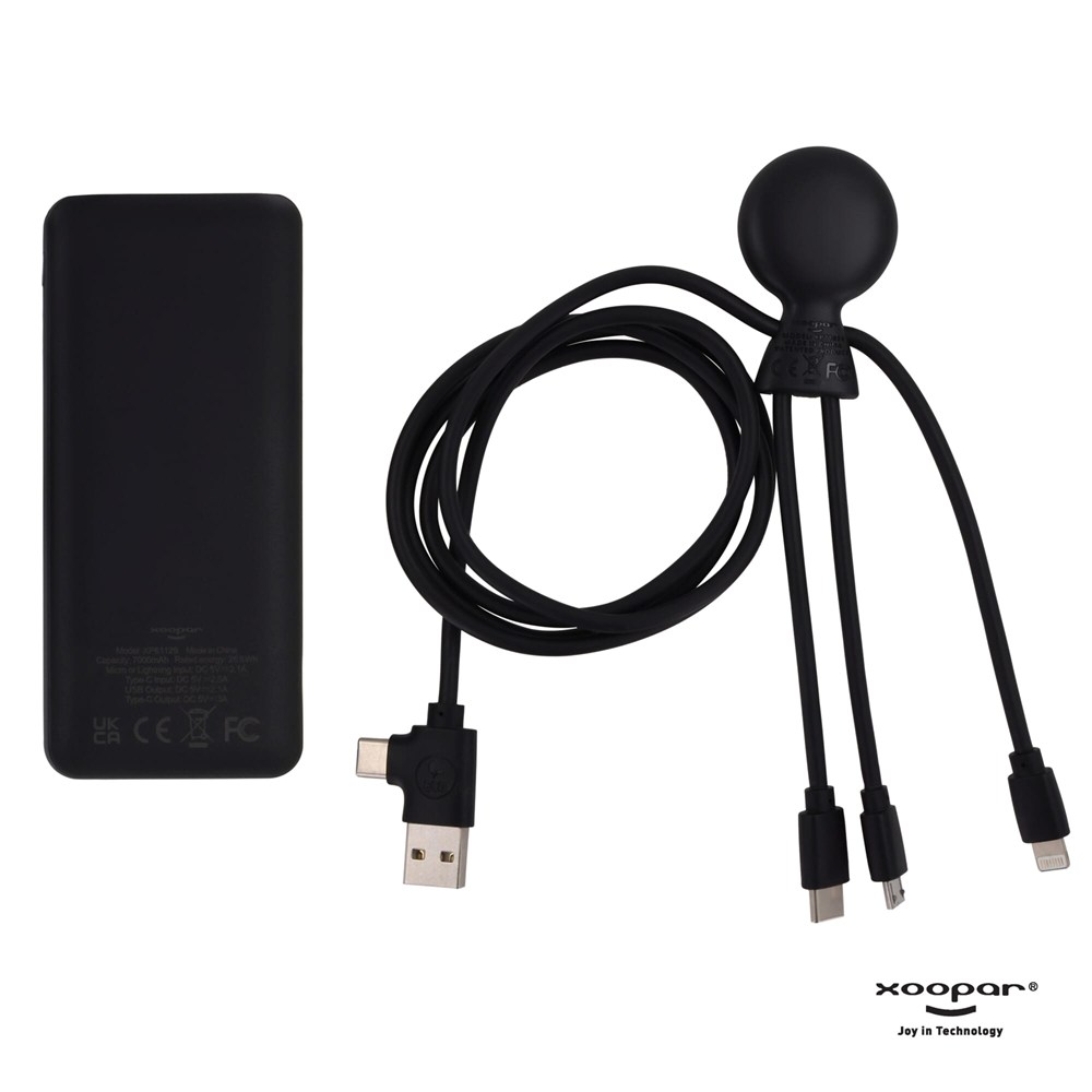 3199 | Xoopar Mr. Bio Powerbank and Cable pack 7000mAh