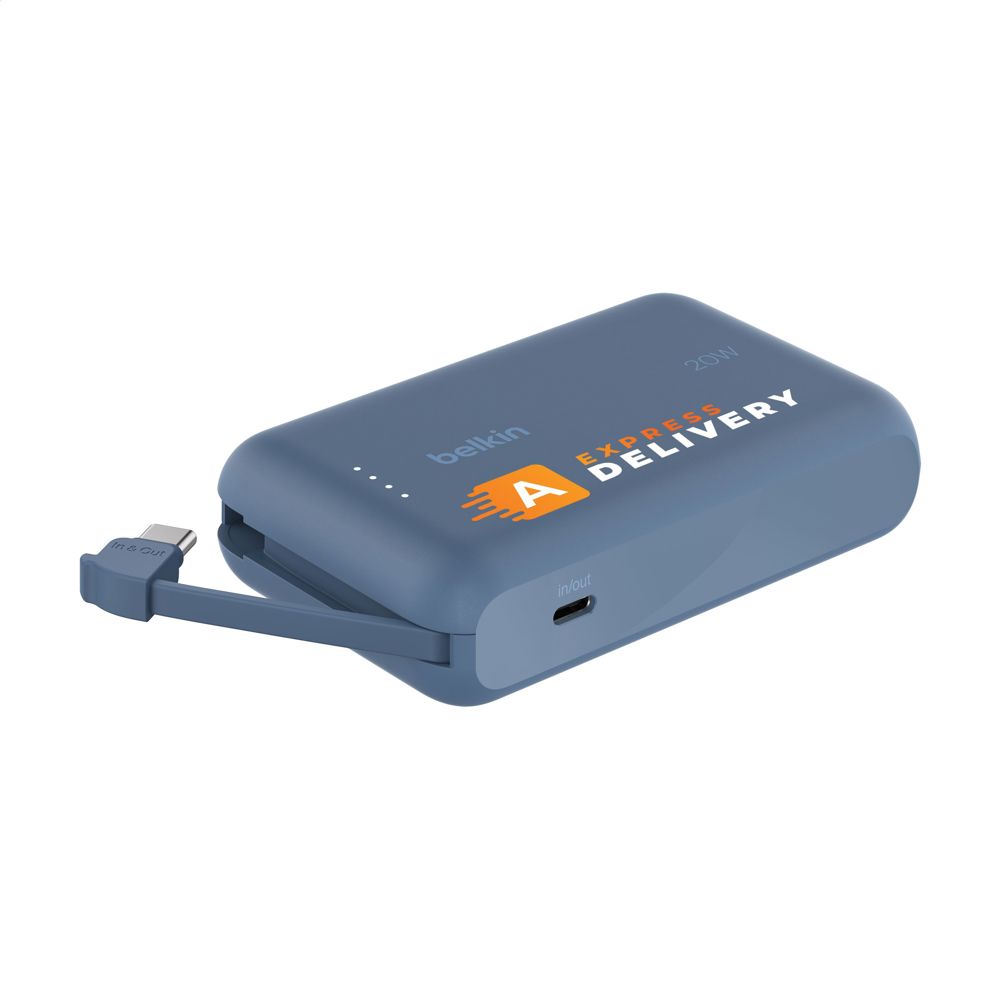 Belkin BoostCharge PowerBank 10K Integriertes Kabel - blau